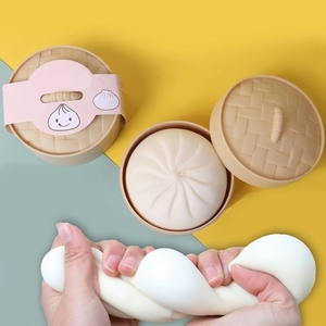 Squishies de Comida: Dumplings, Bollos al Vapor <span class=keywords><strong>Baozi</strong></span> con Purpurina, Caja Sorpresa, Bolas Antiestrés Coloridas, Juguetes Sensoriales Fidget, Bolas para Apretar Antiestrés - Product Image 4
