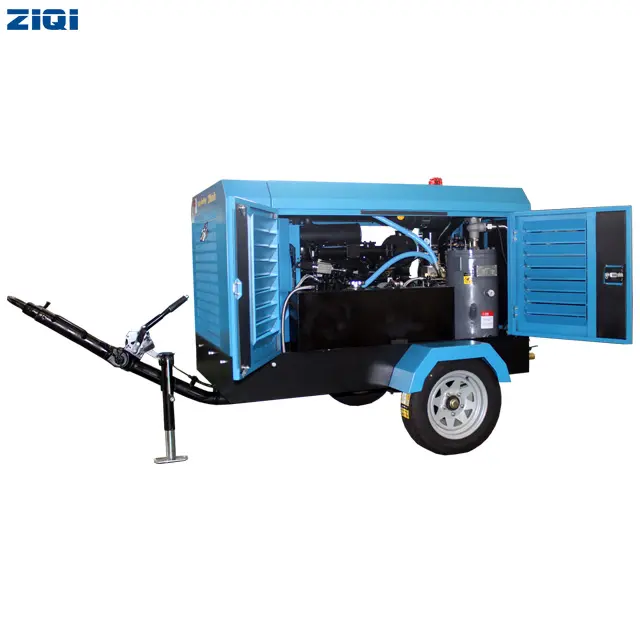 185 cfm Portable Diesel Air Compressor for Sandblasting