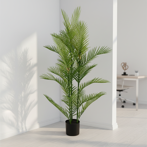 Plante artificielle en <span class=keywords><strong>palmier</strong></span> Areca de 125 cm, aspect naturel, résistante aux UV, durable, décoration d'arbre artificiel <span class=keywords><strong>pour</strong></span> le bureau - Product Image 1