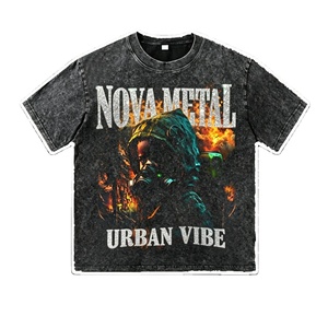 Camiseta de Verano 2026 Personalizada para Hombre, Estilo Urbano, Vintage, con Estampado de Fuego, Diseño Retro de Máscara de Gas, Manga Corta - Product Image 2