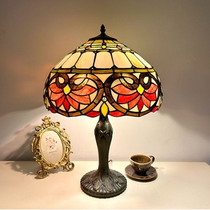 Lámpara de Mesa LED Longhuijing de 16 Pulgadas, Estilo Mediterráneo, Ecológica, Flexible, con Pantalla de Vidrio de Colores, Casquillos E26/E27, para el Hogar - Product Image 2