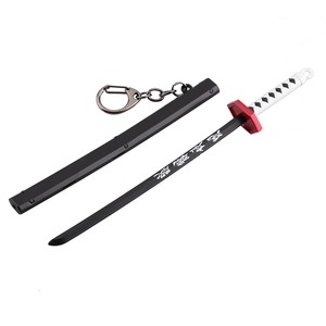Porte-clés <span class=keywords><strong>Kimetsu</strong></span> No Yaiba 25cm, <span class=keywords><strong>19</strong></span> designs, style dessin animé, anime Demon Slayer, modèle épée en alliage, mousqueton métallique - Product Image 6