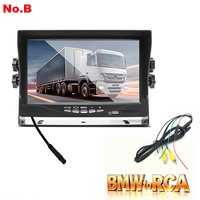 Monitor Mobil IPS 7 Inci AHD CVBS Layar 500cd untuk Kaca Depan/Dasbor, Layar Video untuk DVR Mobil, Truk, Bus