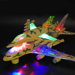 Modèle d'avion électrique personnalisable, avion à deux étages universel, modèle d'avion jouet avec éclairage 3D coloré, modèle d'avion d'exposition - Product Image 2
