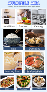 Mini dim sum de fruits de mer en acier inoxydable, cuiseur à vapeur industriel et commercial pour boulettes de riz - Product Image 6