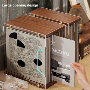 Étagère de rangement pour disques vinyles en acrylique de grande taille, étagère de rangement pour <span class=keywords><strong>CD</strong></span>, armoire de rangement pour disques compartimentée de bureau - Product Image 3