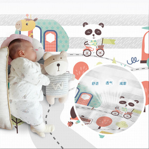 Alfombra de gateo para bebés Huaying de 175x146 cm, plegable de doble cara, de espuma EVA, para bebés de 0 a 24 meses, con diseño de dibujos animados. - Product Image 3