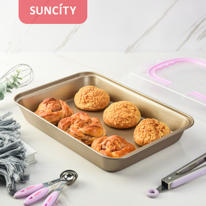 Suncity Rectangle Cake Pan With Lid Non Stick Baking Dish For Home Oven Use - Product Image 4