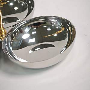 Plateau à collation multi-compartiments en acier inoxydable - Design élégant en forme de feuille de Ginkgo - Ensemble de mobilier de bar pour usage commercial - Product Image 5