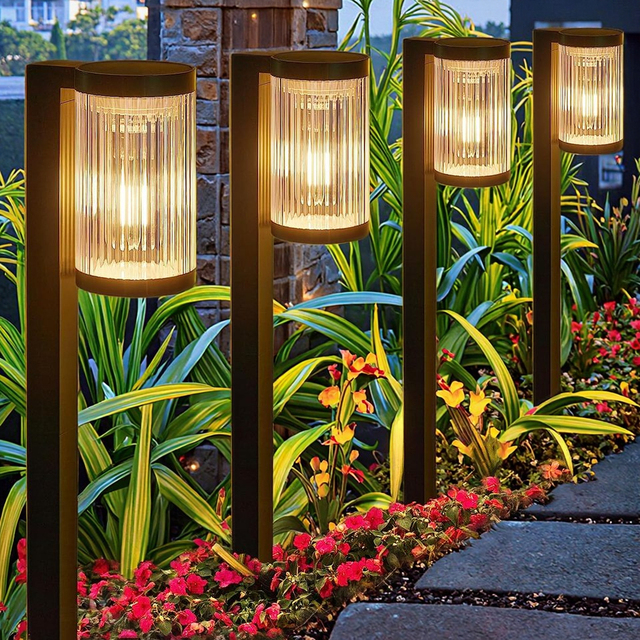 2024 New Style IP65 LED Solar Gardening Lights with Light Sensor Control Dimmable 360 Beam Angle & CRI 90 for Yard