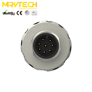 ขั้วต่อสายเคเบิลวงกลม M12 แบบกันน้ำ ยี่ห้อ Marvtech รุ่น Male 8 Pin a Code  วัสดุไนลอน สำหรับประกอบในสนาม - Product Image 4