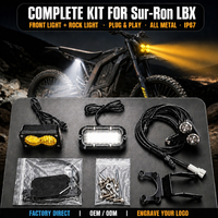 Kit de phares LED doubles Sur-Ron Light Bee LBX Plug and Play 8-24V style Baja avec éclairage de roche