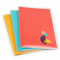 Dossier en PVC transparent avec logo personnalisé, dossier de documents en plastique imprimé pour exposition, vente en gros