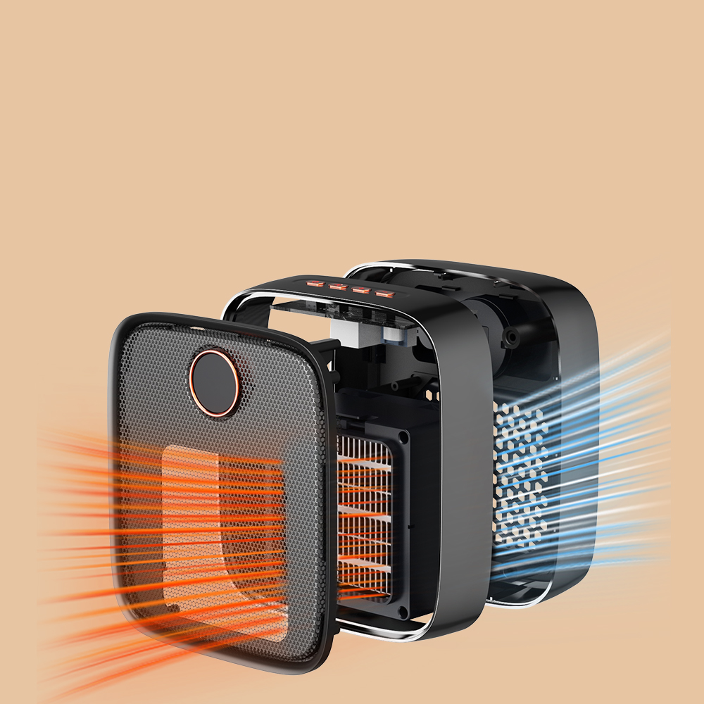 2025 Newly Hot Sale 500W Living Room Digital Display Punch-free Portable Installation Efficient Fast Heating Heater for Winter