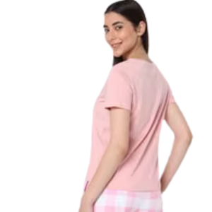 Conjunto de pijamas de mujer de algodón orgánico personalizado | Ropa de dormir larga con cintura elástica para primavera y verano - Product Image 2