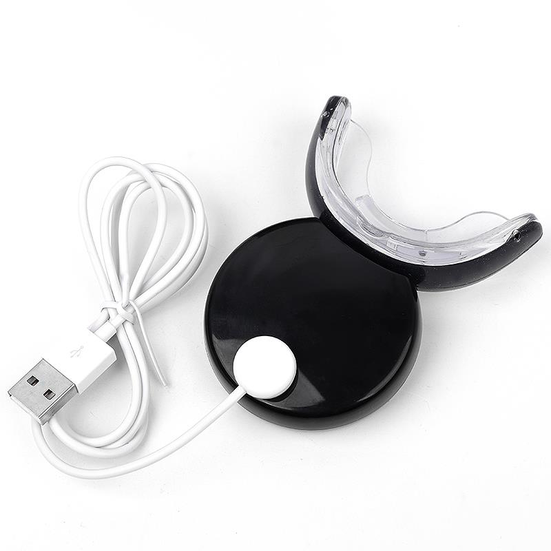 2021 new design fashion shape custom logo wireless rechargeable LED light teeth whitening kit