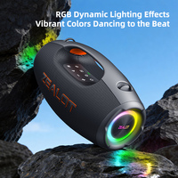 Enceinte sans fil puissante Zealot S86 60W avec batterie 8000mAh, étanche IPX6, lumière RGB pour les rassemblements en plein air, les sorties en famille et les voyages