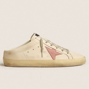 Wholesale Luxury Vintage Distressed Golden Star Mule Sneakers, Suede Spliced Genuine Leather Dirty Designer <b>Slides</b> For Unisex - Product Image 3