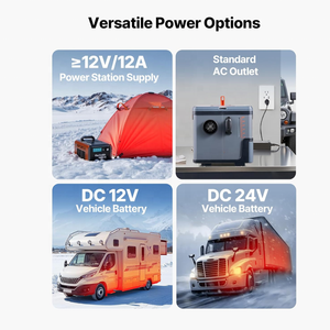 Calefactor Diésel Portátil Todo en Uno de 8KW, 12V/24V CC, con Control Remoto y Pantalla LCD para Camiones, Furgonetas, Autocaravanas, Campers y Garajes - Product Image 5