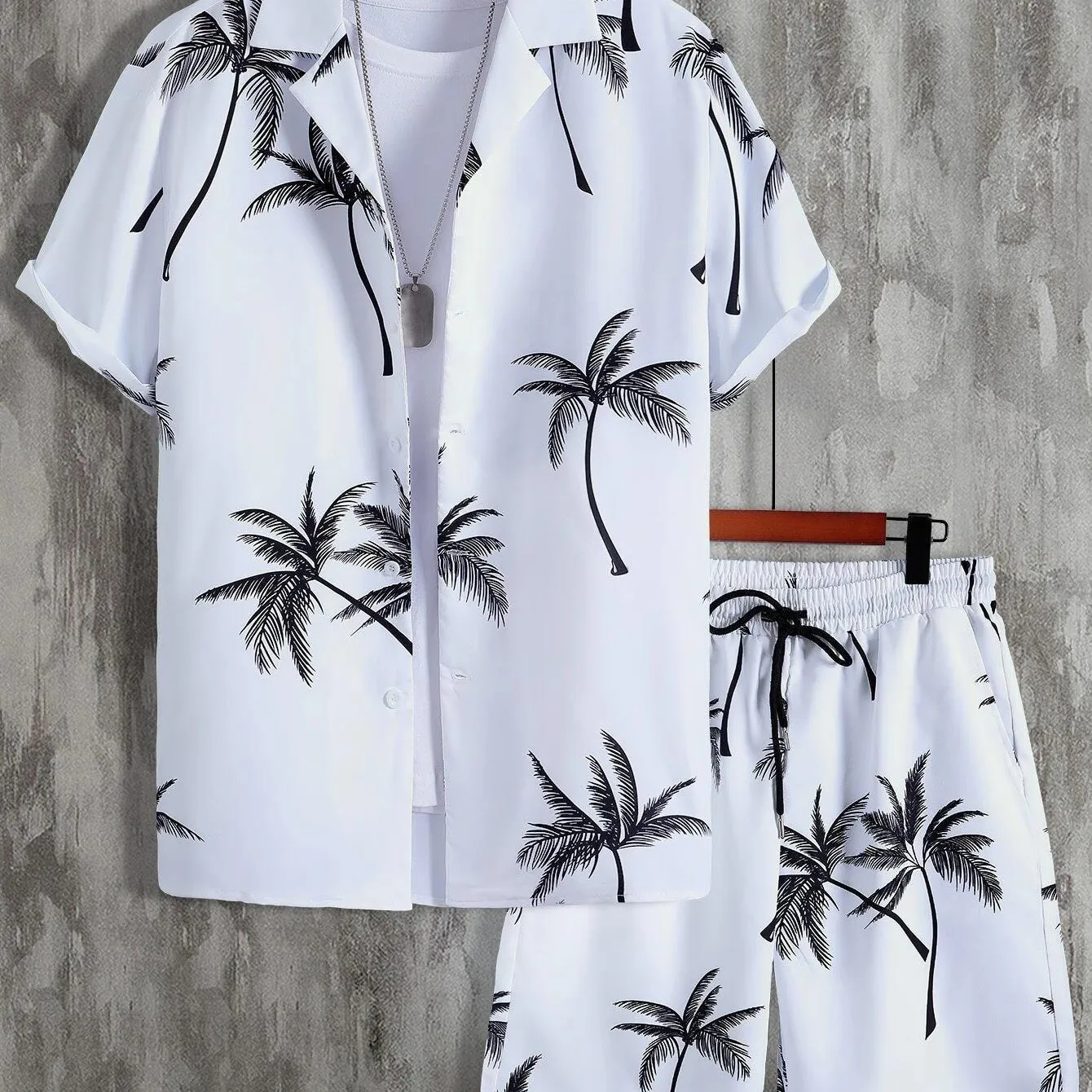NOVEDAD DE VERANO 2023, camisa de manga corta informal hawaiana con estampado digital de talla grande para hombre, conjunto de pantalones cortos para hombre