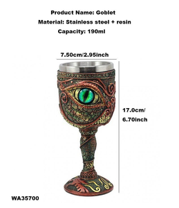 Copas de Resina Personalizadas con Ojo de Serpiente y Ojo de Dragón para Halloween, Directamente de Fábrica, para Manualidades Decorativas, Color Rojo - Product Image 3