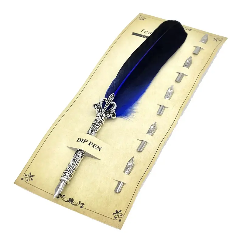 Каллиграфия винтажная перьевая ручка набор чернил Высококачественная подарочная коробка на день рождения