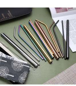 Многоразовая металлическая соломинка для напитков из пищевой нержавеющей стали 304 с индивидуальным лазерным логотипом - Product Image 4