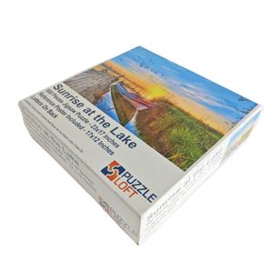 Gran oferta, rompecabezas personalizado de papel a todo Color, tablero blanco delicado, rompecabezas para adultos, amanecer en el <span class=keywords><strong>lago</strong></span>, rompecabezas de 1000 piezas, 23*17 pulgadas - Product Image 1