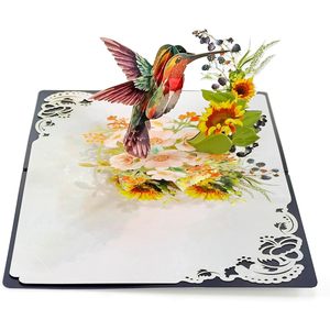 Tarjeta de felicitación emergente 3D con diseño de colibrí, 6x8 pulgadas, tarjeta de cumpleaños para el Día de la Madre, para mujeres, esposa, abuela, hija, mamá - Product Image 3