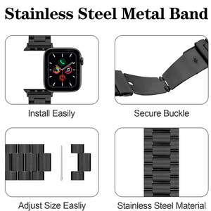 <span class=keywords><strong>Bracelet</strong></span> pour <span class=keywords><strong>Apple</strong></span> <span class=keywords><strong>Watch</strong></span> 40mm 44mm <span class=keywords><strong>Bracelet</strong></span> 38mm 42mm boîtier souple en acier inoxydable <span class=keywords><strong>Bracelet</strong></span> pour iWatch SE 8 7 6 5 4 3 - Product Image 5