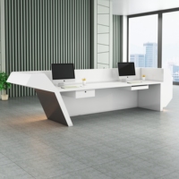 Comptoir d'hôtel table de bureau avec logo bureau d'accueil mobilier de bureau commercial moderne salon de beauté réception bar