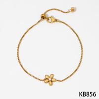Perhiasan Set Terbaru Trendi Lapis Emas 18K Baja Anti Karat Zirkon Liontin Bunga Kalung Gelang Terbuka Anting Stud