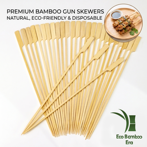 Brochettes en bambou écologiques Teppo 100% bambou de qualité alimentaire supérieure, bâtonnets jetables pour viande, fruits de mer, nourriture de rue, <span class=keywords><strong>kebab</strong></span> - Product Image 1