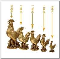 2019 nouveau cuivre pur décoratif coq cuivre décoration artisanat doré poulet Feng Shui mode coq ornements
