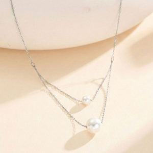 สร้อยคอจี้เปลือกหอยมุกสองชั้นชุบทอง 18K รุ่น STPN05 สุดฮิตสำหรับผู้หญิง - Product Image 4