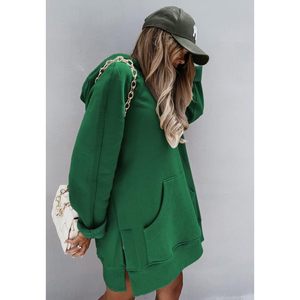 Vestido Sudadera FOXA para Mujer, Holgado, con Capucha, Manga Larga, Informal, Tejido, con Bolsillo Canguro, Ropa de Invierno - Product Image 3
