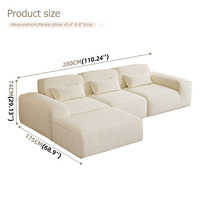 VONLIVA US-Lager Sofort Lieferbar Schwarzes Cord 4-Sitzer Modulares Ecksofa Komprimiertes Sofa Versand in 3 Tagen Kostenloser Versand