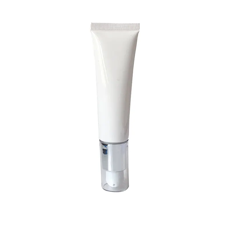 50ML cosmetic cream liquid foundation soft tube with white airless pump head