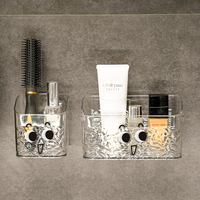 Boîte de rangement en plastique transparente empilable, écologique, sans BPA, avec une capacité de 1 à 3 L, pour l'organisation du bureau, du maquillage et de la papeterie