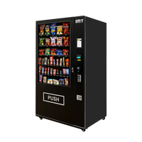 Distributeur automatique de boissons et de snacks 24h/24, écran tactile, paiement par pièces, billets et cartes de crédit