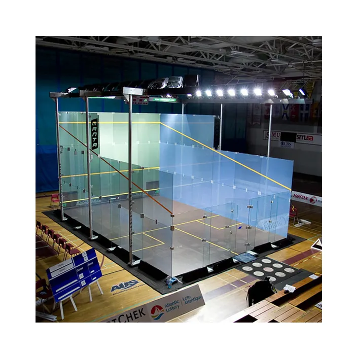 Chất Lượng Cao 12 Mét Đầy Đủ Tempered Cường Lực An Toàn Xây Dựng Glass Đối Với Squash Tennis Panoramic Padel Court Tường Giá