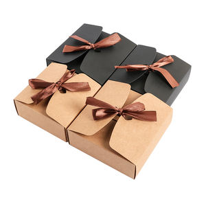 อบอาหารขนมไหว้พระจันทร์บรรจุภัณฑ์ขนมหวานกล่องกระดาษคราฟท์ทั่วไปหัตถกรรมพับขนาดเล็ก 4*4 กล่องของขวัญกระดาษ - Product Image 4