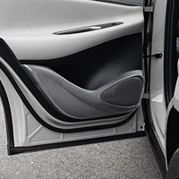 Tapis anti-coup de pied de haute qualité pour portière de voiture BYD Sealion 6, autocollant de protection en ABS texture fibre de carbone, accessoire intérieur de voiture