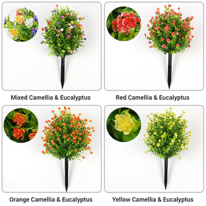 Arbres artificiels en forme de <span class=keywords><strong>boule</strong></span> d'eucalyptus avec piquets de sol, arbustes en buis, plantes, buissons pour la décoration de jardin, de véranda, de cour et de patio - Product Image 3