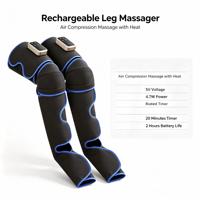 Masseur de jambes complet rechargeable par USB Hailicare, contrôle de la minuterie, compression d'air électrique, masseur de pieds et de mollets, léger (1,4 kg)