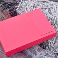 Boîte cadeau en papier d'art rouge pour chocolats, chips, aliments pour bébés, en gros, disponible en stock