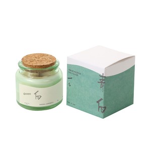 Bougie d'aromathérapie souvenir semi-artisanale transfrontalière, faite à la <span class=keywords><strong>main</strong></span>, à base de bois, avec bouchon en liège et coupe verte - Product Image 5