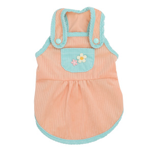 Spring Floral Overalls Dress <b>For</b> <b>Cats</b> Summer Breathable Pet <b>Clothes</b> Yellow Orange - Product Image 5