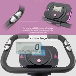 Vélo d'exercice vertical DB Home Use Fitness X-Bike avec résistance réglable sur 16 niveaux, design pliable et écran numérique - Product Image 4