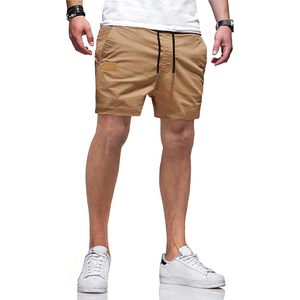 Pantalones Cortos Casuales para Hombre, de Algodón, con Cordón, para Verano, Playa, Elásticos, Tipo Chino, para Golf, con Bolsillos - Product Image 1